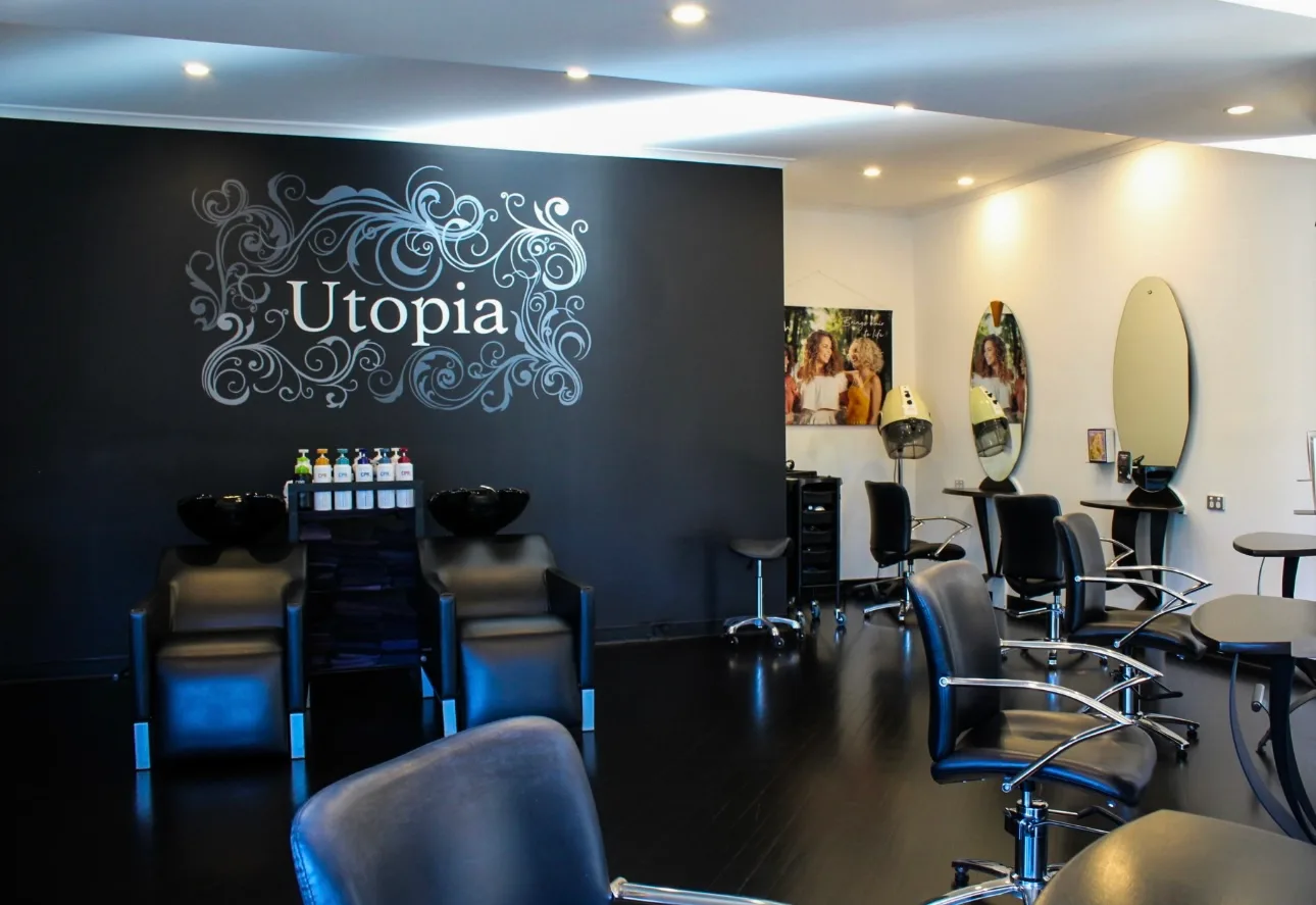 Utopia Salon Interior - Warm, welcoming beauty space